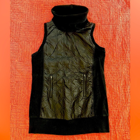 MPG Women’s size medium Black Sleeveless Quilted Top - Picture 1 of 16